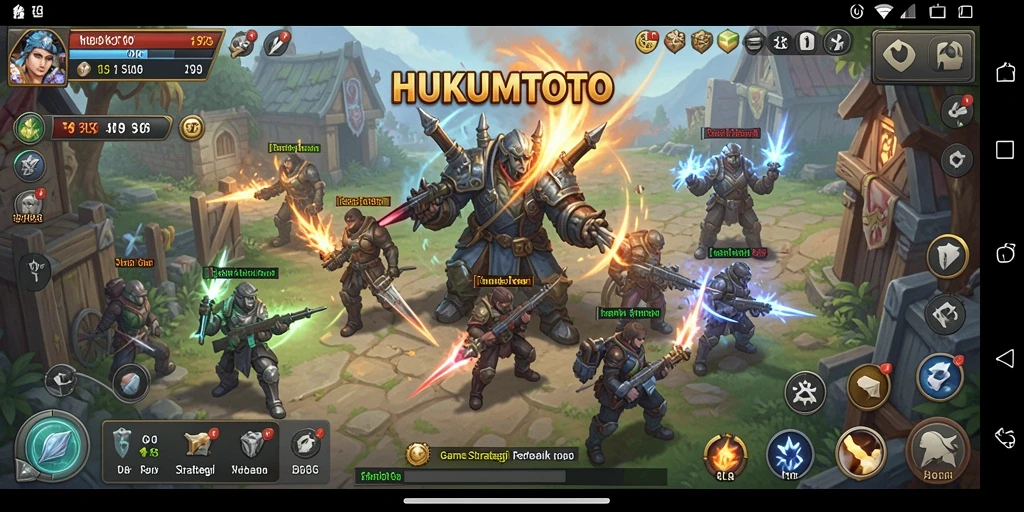 Tangkapan layar menunjukkan aksi strategis dalam permainan HUKUMTOTO.