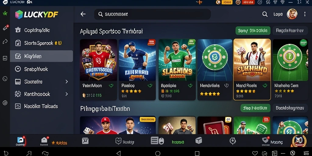 Tampilan antarmuka LUCKYDF yang intuitif untuk taruhan olahraga.