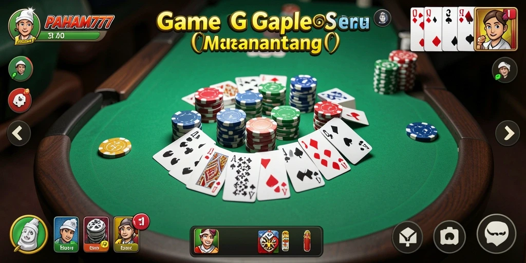 Tampilan gameplay seru di PAHAM777 saat bermain Gaple.