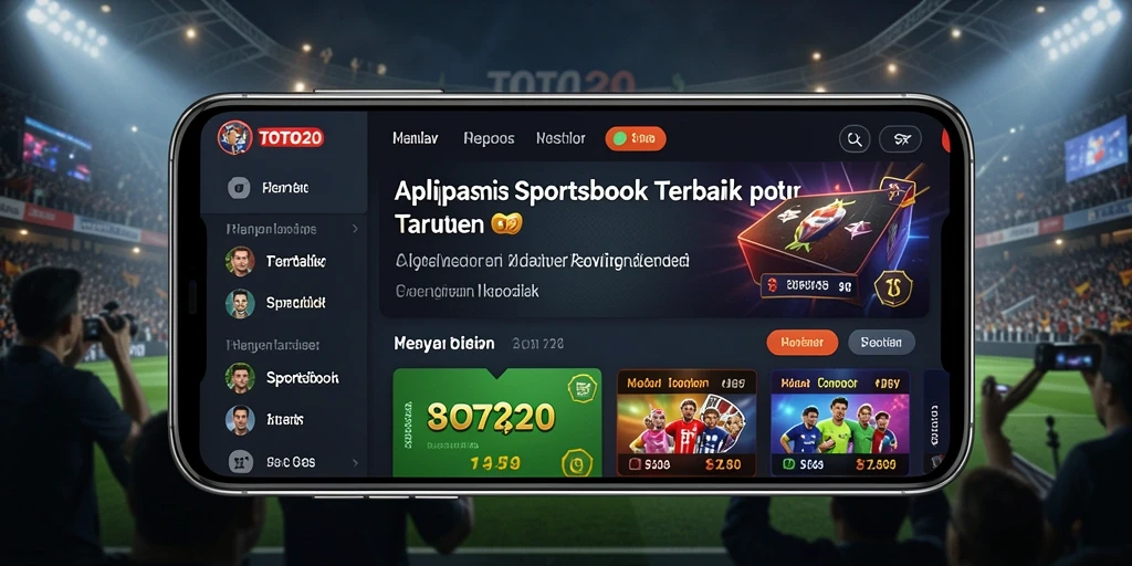 Screenshot utama TOTO20 menampilkan tampilan taruhan olahraga yang menarik.