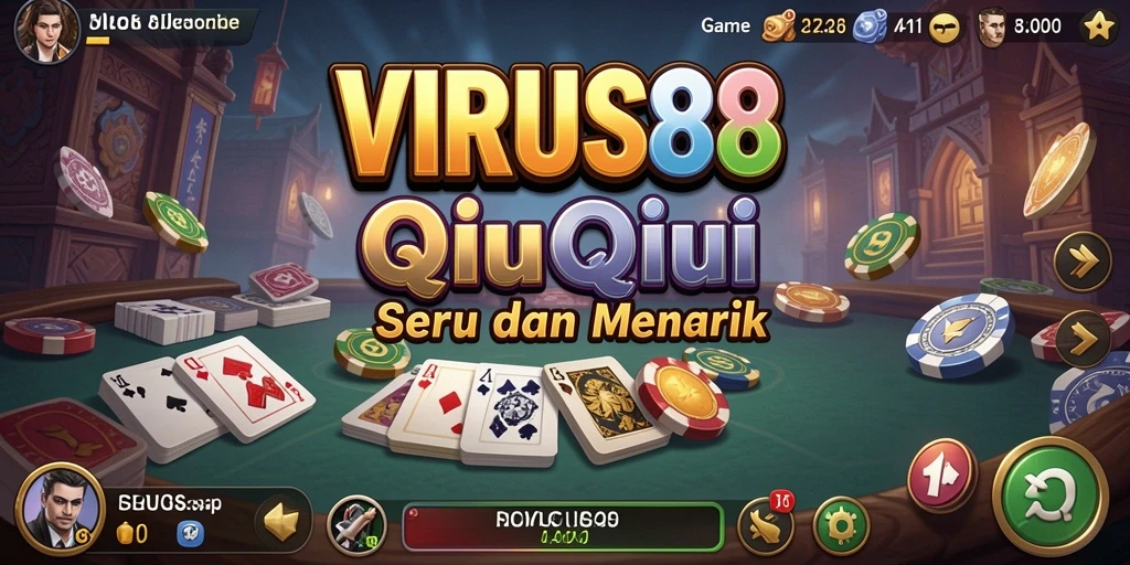 Screenshot gameplay VIRUS88 dengan grafis QiuQiu yang menarik.